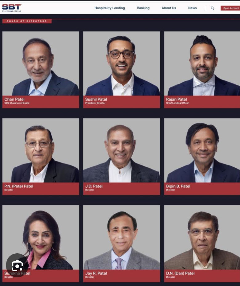 JWard173's tweet photo. @desitechsuppoat Here is the “State Bank of Texas” board of directors. 😏 https://t.co/NOLO8pNVK7