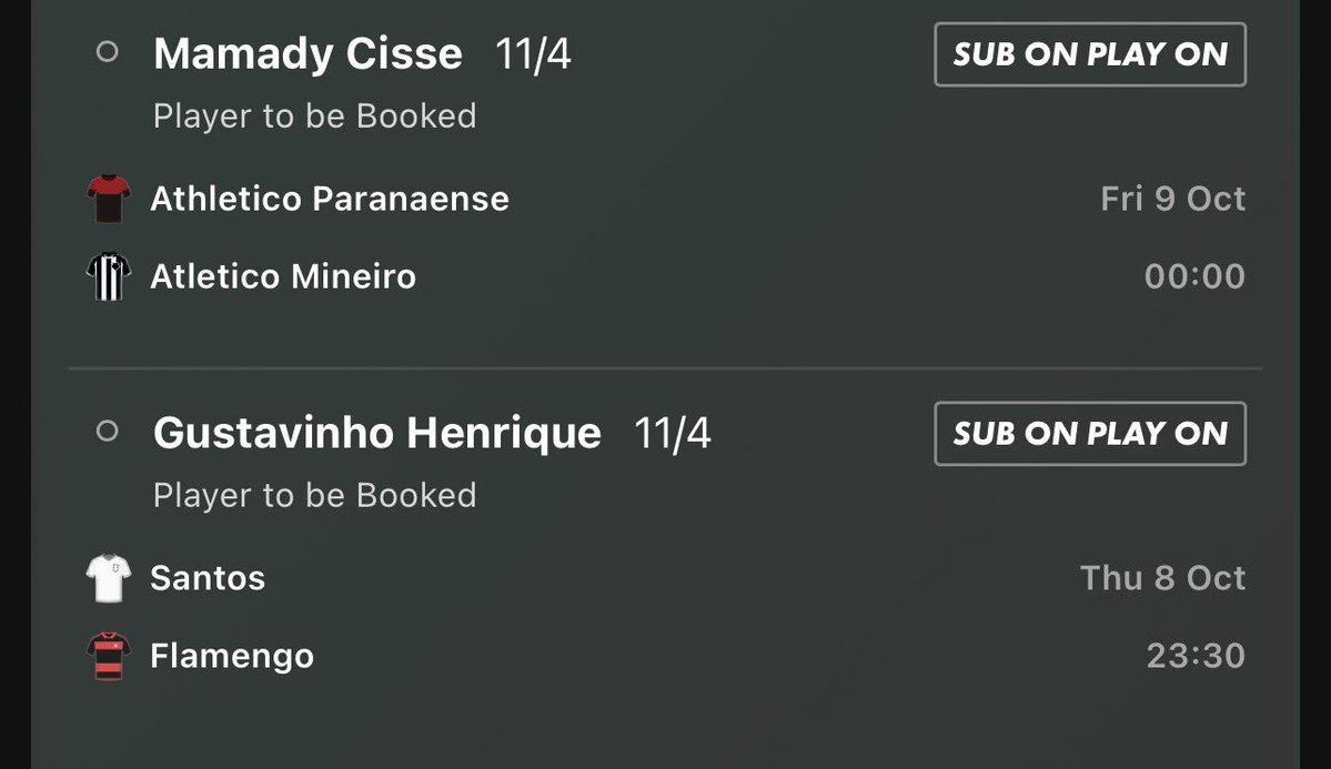TheCardScouter's tweet photo. 🇧🇷 Back in Brazil 📒

Fancy Cisse for later (hopefully he starts), paired him with a pair in Santos. Juicy doubles. https://t.co/4iPr13zDwR