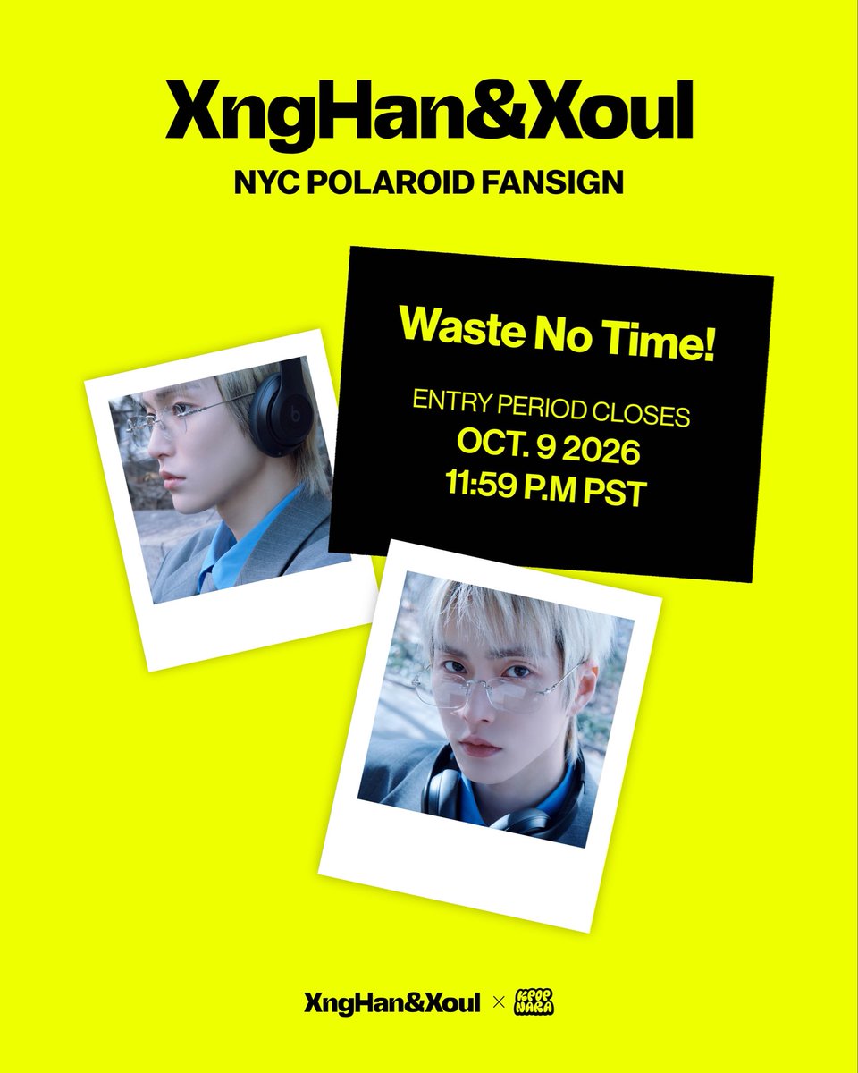 _kpopnara_'s tweet photo. There’s no time to waste Mate 👀 Head over to 🔗https://t.co/i6Qy0dOLZa now to enter for your chance to take a pic with XngHan 🌟🎞️

📆 Event Date: 10.17
‼️ Deadline to enter 10.09 @ 11:59 PM PST ‼️
💿 Each purchase comes with a 1 of 3 NYC Fansign Exclusive selfie photocard!
*Please read through all details on the product page before entering!

✨ POLAROID FANSIGN
➖ Take a polaroid picture with XngHan and get it signed on-site!
➖ Then get a chance to decorate your pola with XngHan as well! 

@XngHan_official 
#XngHan_Xoul #XngHan #Lets_Glow
#KPOPNARA