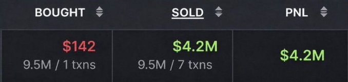 chadscabal's tweet photo. One good call is all you need to retire off the trenches. 

Never stop clicking 👍 https://t.co/W9VHAaegCU