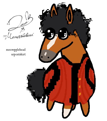 meowpplehead's tweet photo. 🐴: — i give you horsechael jackson !! ♡ https://t.co/dOLzGPEH5W