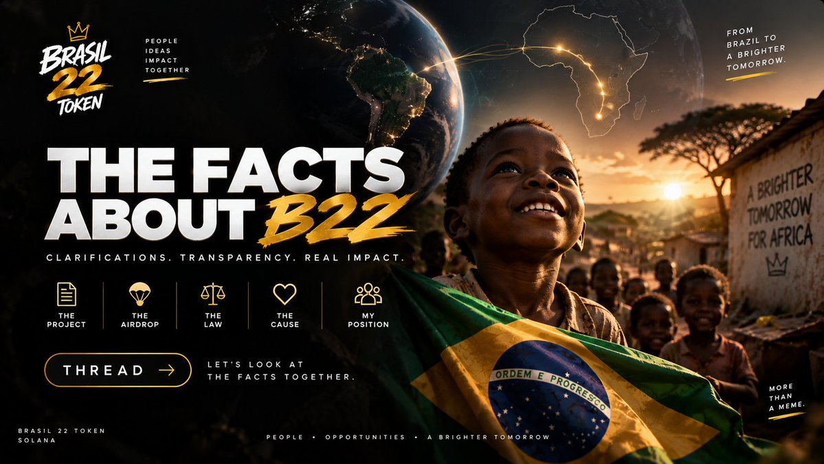 Brasil22Token's tweet photo. Vamos aos fatos sobre o Brasil 22 Token.
Nos últimos dias, surgiram discussões sobre o B22, o airdrop e a expressão “compra de votos”.
Então vamos explicar publicamente como o projeto realmente funciona — ponto por ponto. 🧵👇 https://t.co/6wPITjAGrA