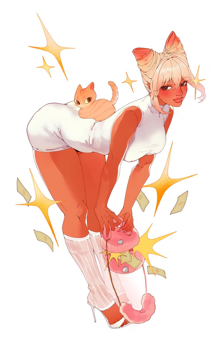 Naki__Nyaki's tweet photo. Had to draw Megan Thee Stallion cz her outfit ate (ft Miso) https://t.co/qN1oQrGPf5