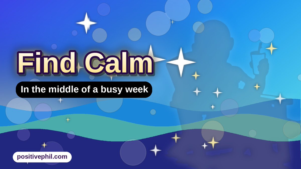 PositivPhil's tweet photo. Finding peace in a busy week is possible. A few small habits make a big difference. #Peace #Mindset https://t.co/KJHfg0WVNR https://t.co/r9PYBwvz5E