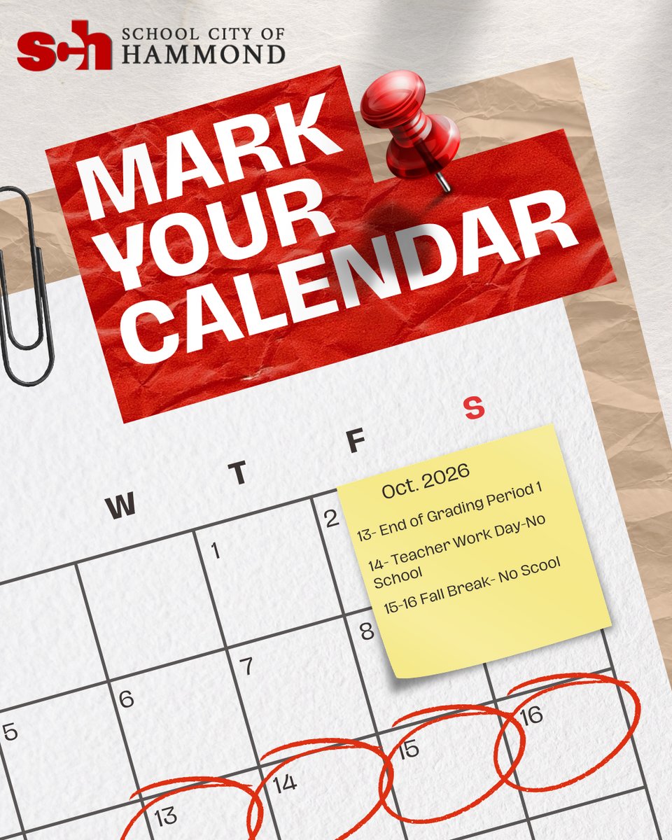 SCHK12's tweet photo. Important Dates Next Week: Teacher Work Day and Fall Break https://t.co/9TymZqpqlC via @ParentSquare https://t.co/rSi4fdAzED