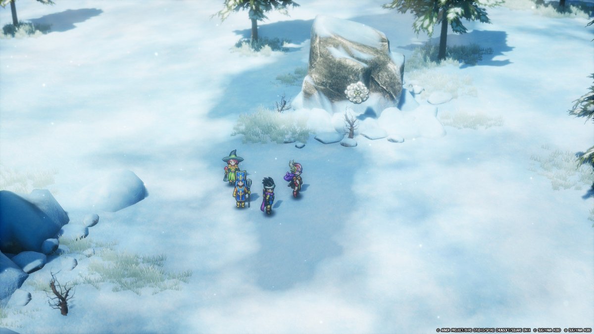 cococci_games's tweet photo. #ドラクエ3プレイ日記　8日目①
アッサラームに行く前に雪原に寄り道
雪の白さに紛れ込んだギズモを保護した☺️
ギーモちゃんかわいいね🥺
ギズモってあんまりグッズになってるイメージがないけど、昔から好きなモンスターです
怖そうな表情してるけど全く怖くない顔なところがいい https://t.co/i4KaOaQcZY