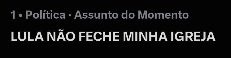 Haaaysb's tweet photo. 🚨 LULA NÃO FECHE MINHA IGREJA

QUANTOS COMENTÁRIOS EU CONSIGO AQUI?? https://t.co/theL5XVch5