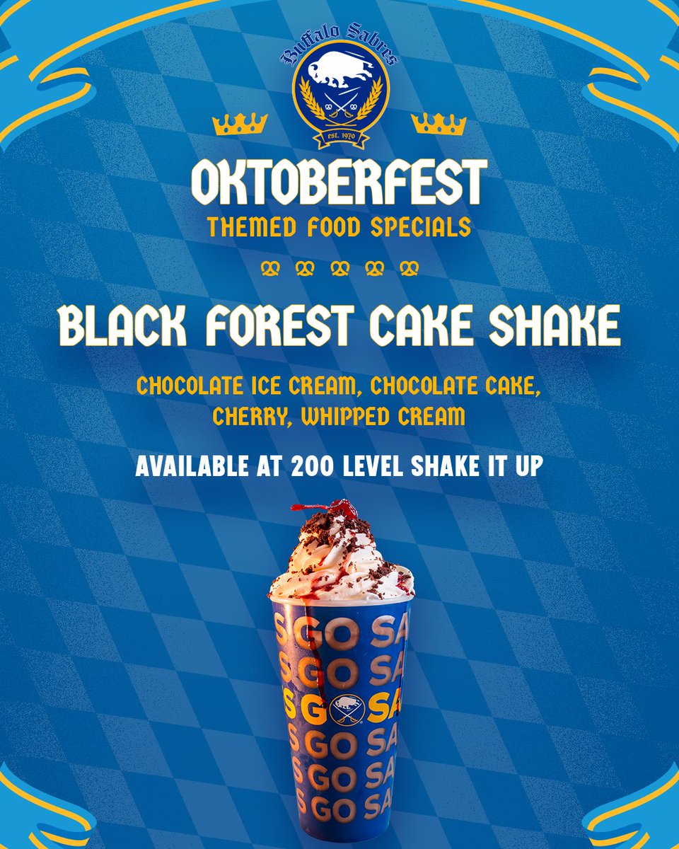 KeyBankCtr's tweet photo. Prost!

Get all the Oktoberfest eats at the Sabres game tonight! 😋 https://t.co/R083Xw91FX