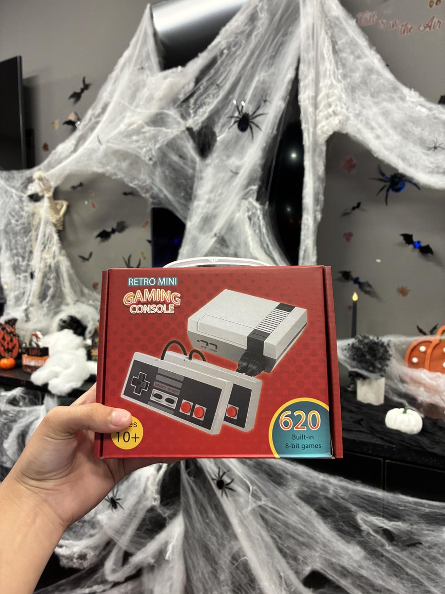 KickapooShawnee's tweet photo. Do you think we should have Al and Nadine game against each other? 💬✅❌😆 Classics NEVER go outta style! 😎📺🕹️ Come snag this snazzy retro gaming console TODAY ONLY! ✨ #EarnAndGet #Prize #Games https://t.co/y7KjY4UY4w