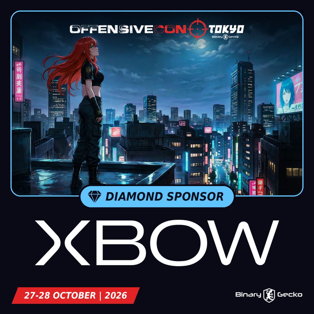 offensive_con's tweet photo. We’re thrilled to welcome @Xbow as a Diamond Sponsor of OffensiveCon Tokyo! 🎉 

Thanks to @Xbow for your support!

See you in Tokyo! #OffensiveConTokyo #Xbow https://t.co/sj5lGinujk