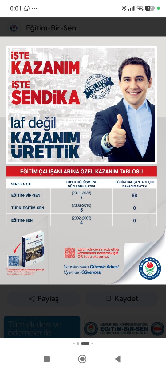 ktekin06's tweet photo. Çok haklısınız! 
34 yıl, 8 toplu sözleşme ve övünerek anlatip yayınlandığınız "Eğitim iş kolundaki 88 kazanım”... 
Peki soruyoruz: 3600 ek göstergeyi, yükseköğretim tazminatını, geliştirme ödeneğini, uzman ve başöğretmenliği hangi kanunla, hangi mücadeleyle aldınız? (Cevap:4688 ile)
Bu Kanun’da grev hakkı yok, doğru. Peki grev hakkı olsa ne olacak? 
Anayasa Mahkemesi önünde yaşamına son veren emekli polis memuru abimizin cenaze törenine dahi gidemeyenler, hangi iradeyle grev yapacak? Mesele grev hakkının varlığı değil; emekçinin hakkı için ne yaptıginiz, tek yaptığınız Tweet atmak. 
Allah "Elon Musk'dan razı olsun, oda olmasa ne yapardık bilemedim".
@unipersen
