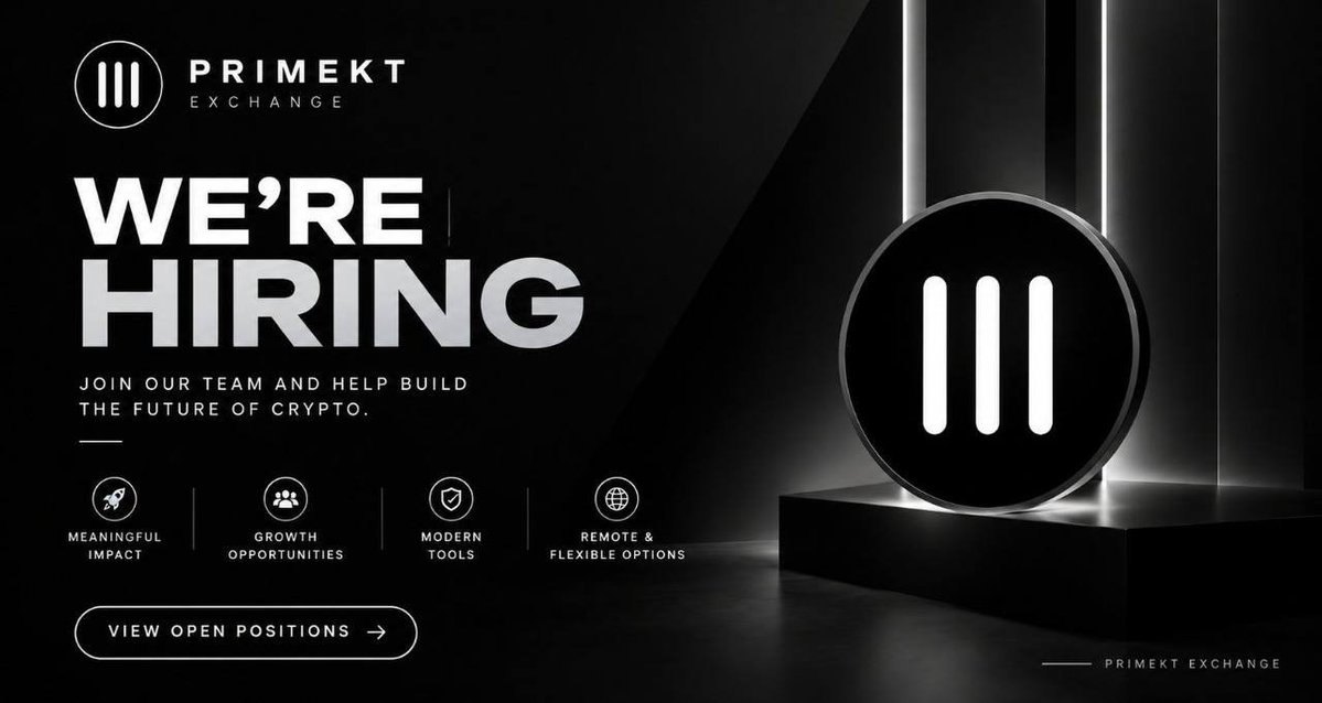 PrimerkExchange's tweet photo. Crypto creators, this is your audition. 🎤

We're hiring Admins and creators
Tell me what you can do — content, community, spaces, design, alpha, whatever.

Comment below👇
Join TG 👉https://t.co/v3qpkVXL6V 
DM incoming. 📩 https://t.co/MaYUpi0npz