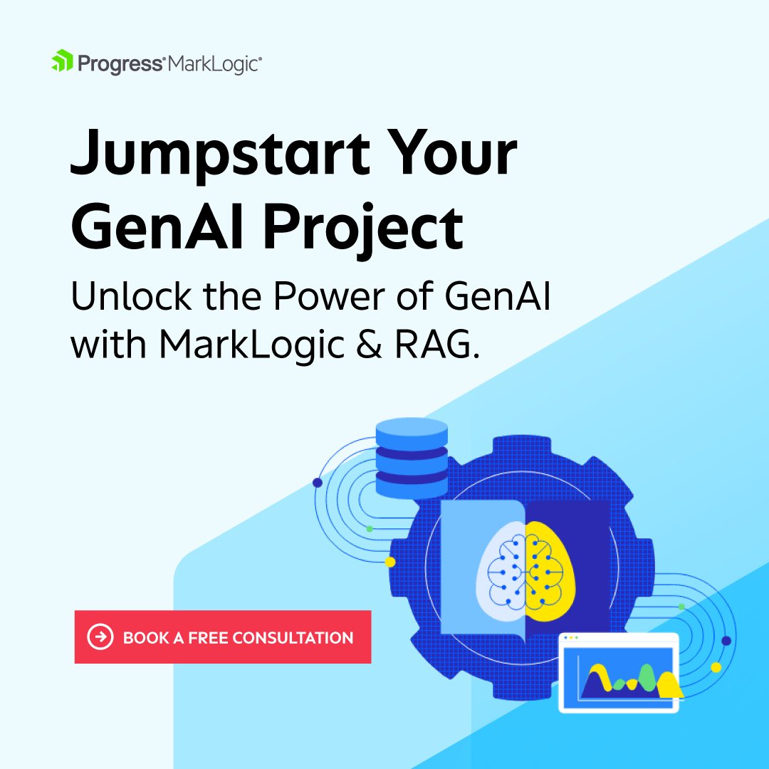 PDataPlatform's tweet photo. Move from AI experimentation to business value. The MarkLogic GenAI Quick Start helps organizations explore use cases, connect enterprise knowledge and accelerate AI initiatives. 

Learn more: https://t.co/C73m9EZiVl

#ProgressDataPlatform #ProgressMarkLogic https://t.co/6hbKTW8bn0