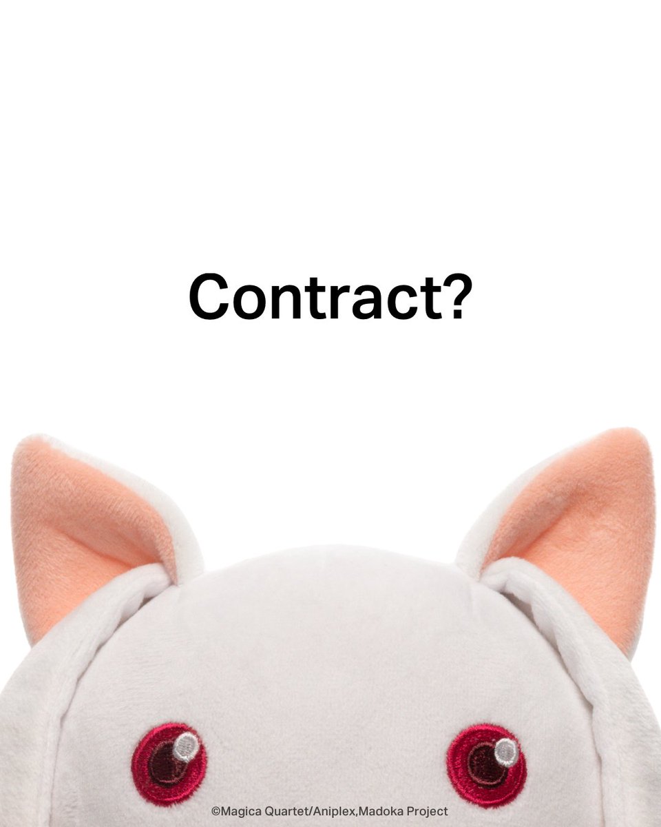Makeship's tweet photo. They seem trustworthy... right? 🐱

@aniplexUSA @MadokaMagicaUSA 
#ComingSoon #Madoka #MadokaMagica https://t.co/dxsfinsMRD