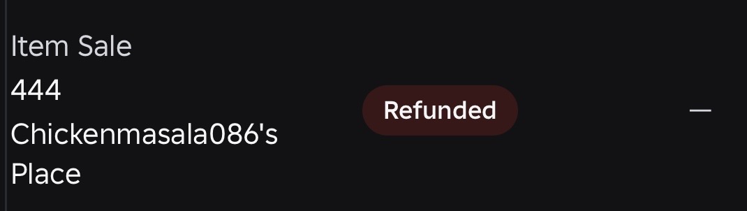 shinynickle34's tweet photo. @CashBloxGG Idk if they can just do this but someone refunded what i spent a bunch of time doing it was 404 robux https://t.co/Gu6Zq15D8O