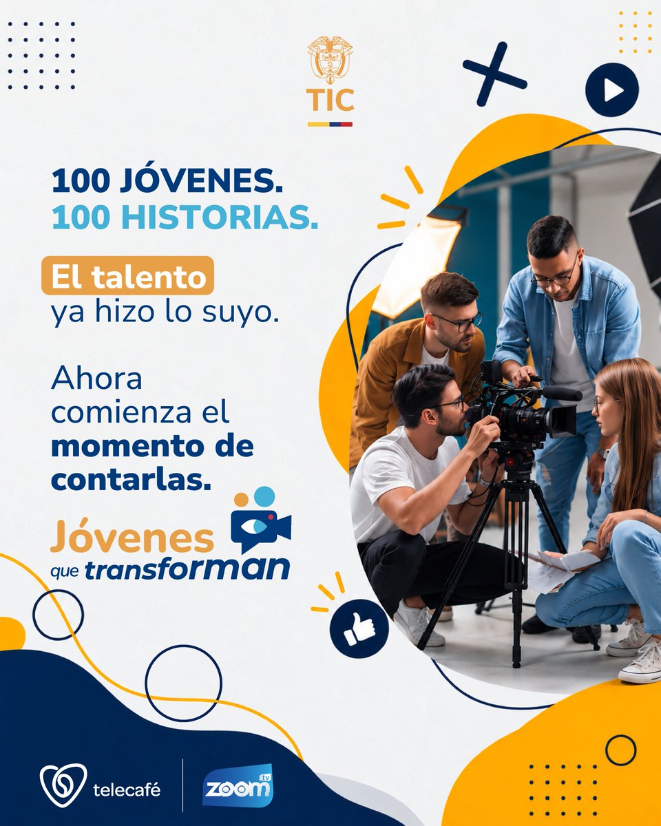 Ministerio_TIC's tweet photo. 100 jóvenes, 100 videos y 100 historias que comenzaron mucho antes de encender la cámara. 🎥

Los ganadores de Jóvenes que Transforman ya entregaron sus contenidos y hoy queremos conocer lo que hay detrás de cada pieza: las ideas, los territorios, los saberes y las personas que hicieron posible cada historia.

👀 Muy pronto conoceremos a quienes están detrás de Jóvenes que Transforman.