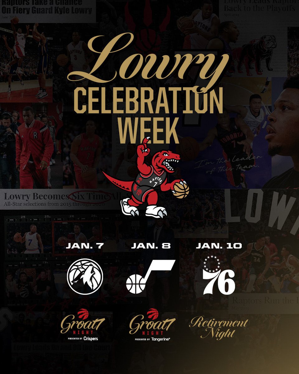 Raptors's tweet photo. LOWRY CELEBRATION WEEK https://t.co/LLdBwJfN4t