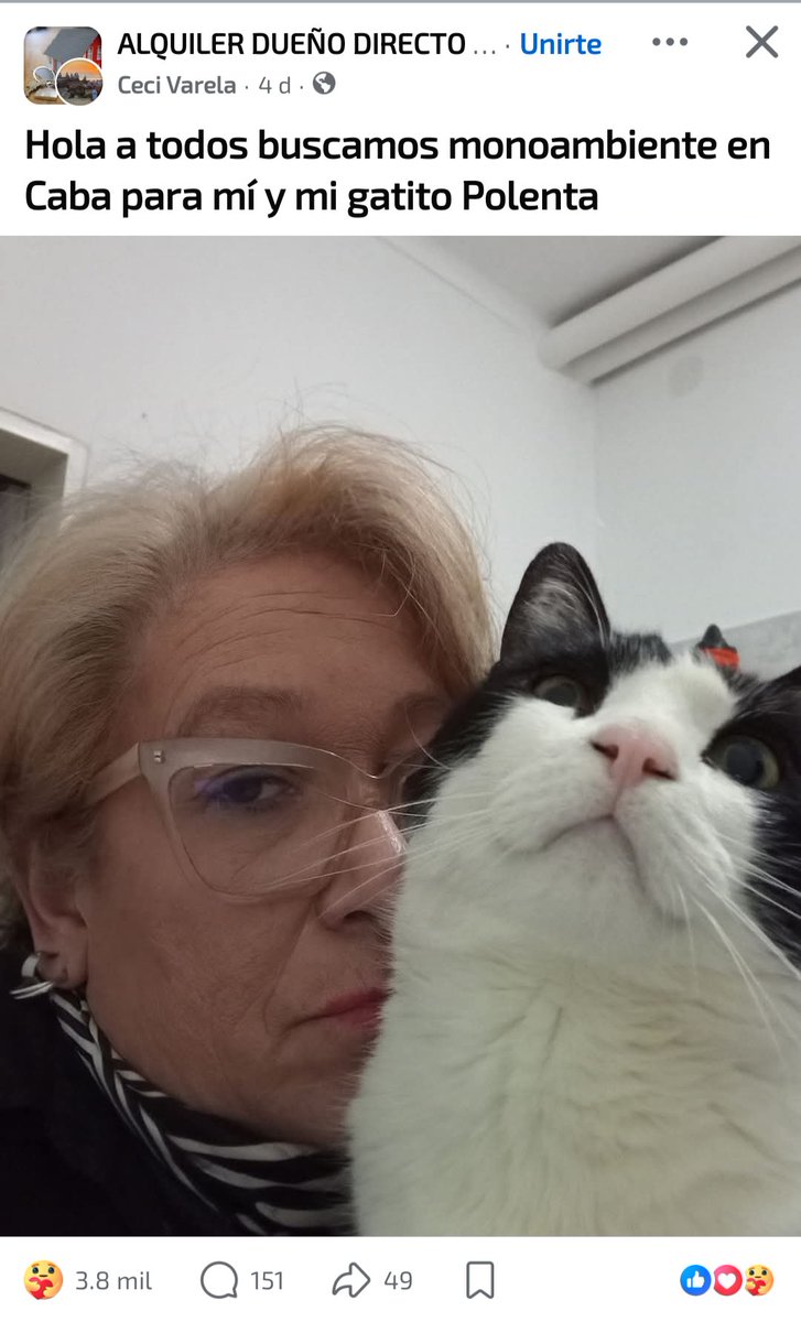 AbigailLuna__'s tweet photo. Si esta señora y su gato llamado Polenta no encuentran casa, me voy a batar. https://t.co/lZp8aMZWzc