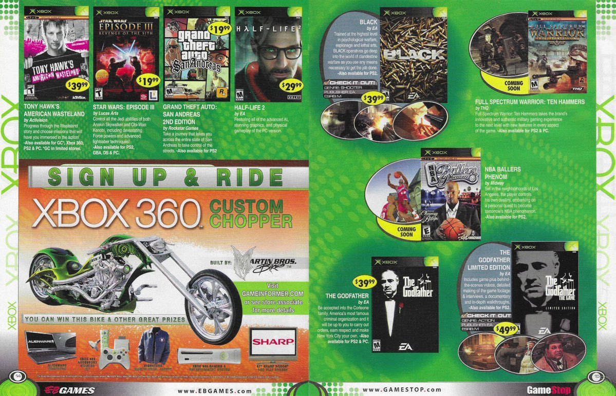 NostalgiaFolder's tweet photo. EB Games/GameStop ads from 2006 https://t.co/YY8KI96yUO