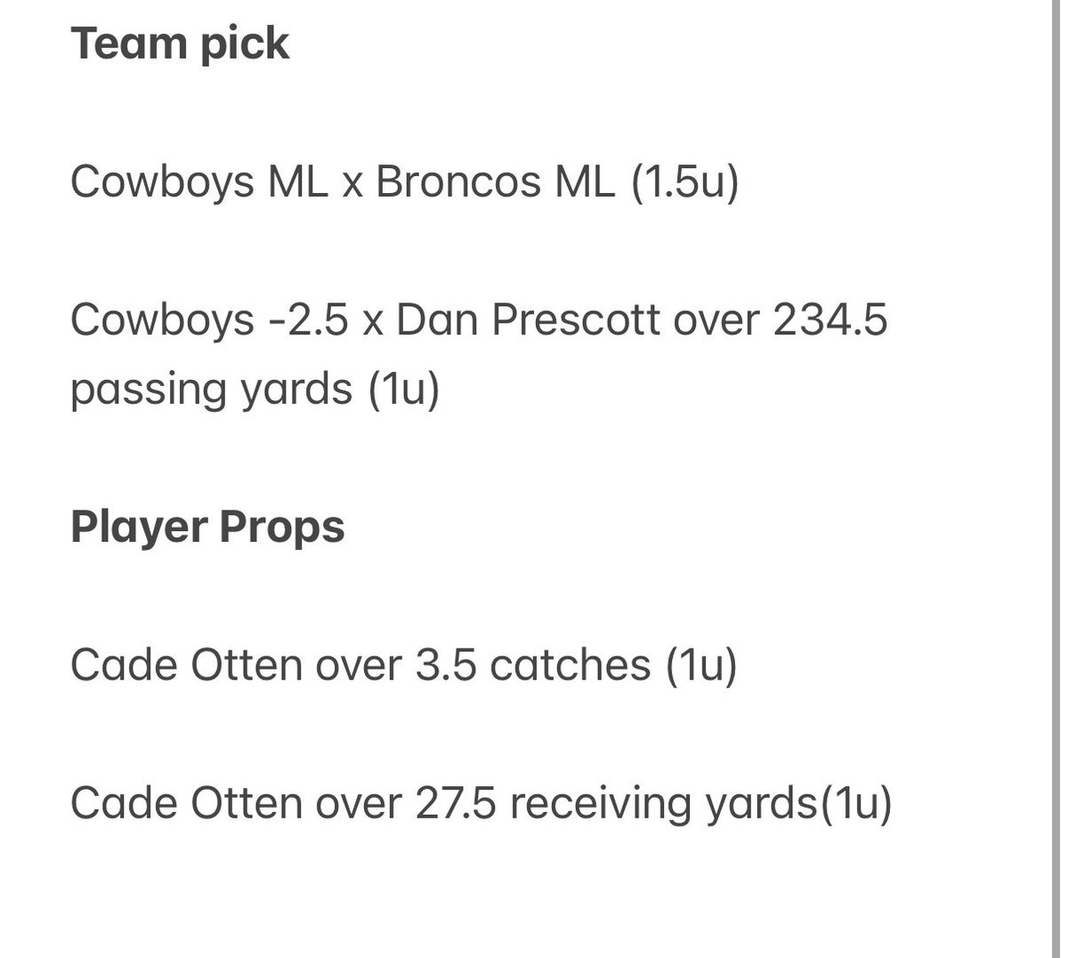 WittyWagers_'s tweet photo. WEEK 5 TNF https://t.co/0oqb4KAoph