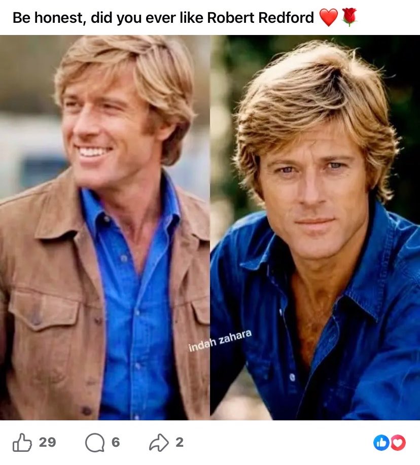 clubredford's tweet photo. robert redford fans are so bored to the point that they’re asking each other if they even like him https://t.co/61mhob0hhy