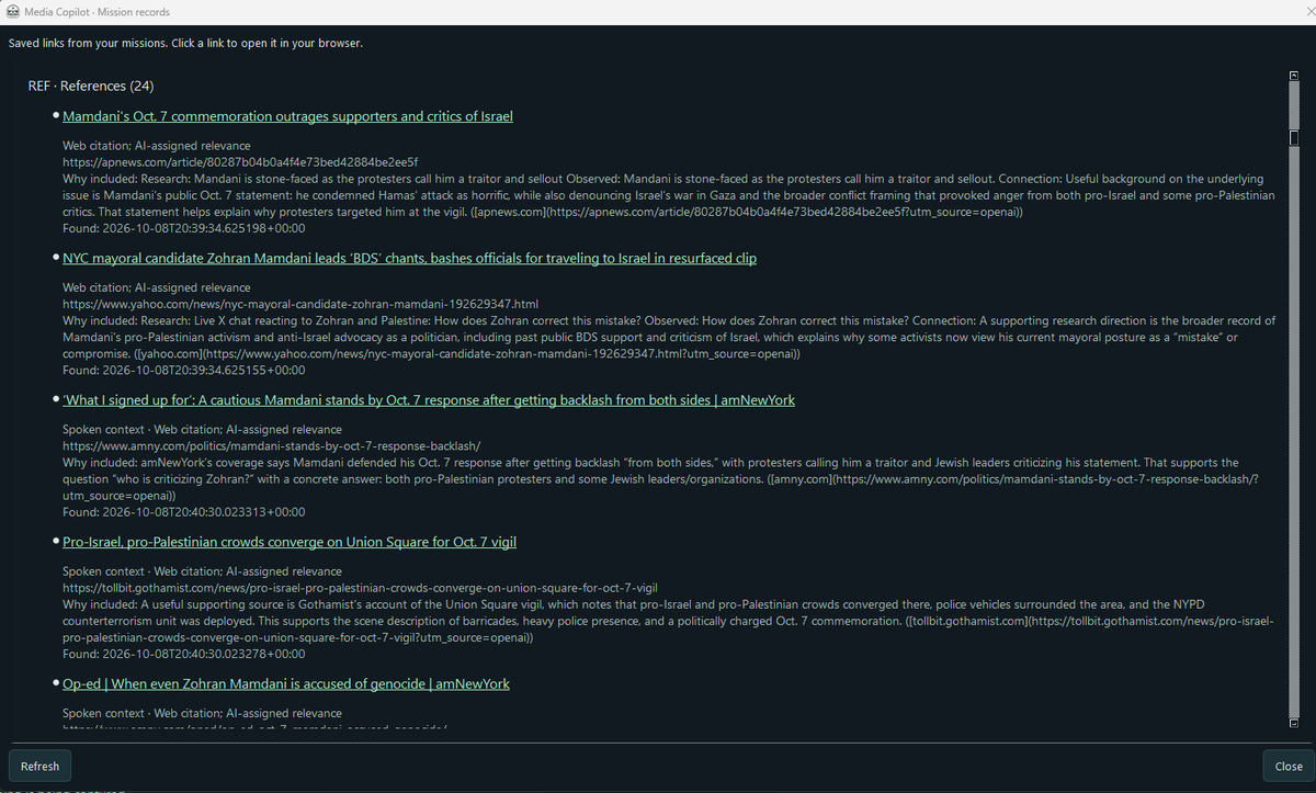MediaCopilotSI's tweet photo. @Asmongold Mission Log from last test. Links with descriptions. https://t.co/oHj0ZDQTYl
