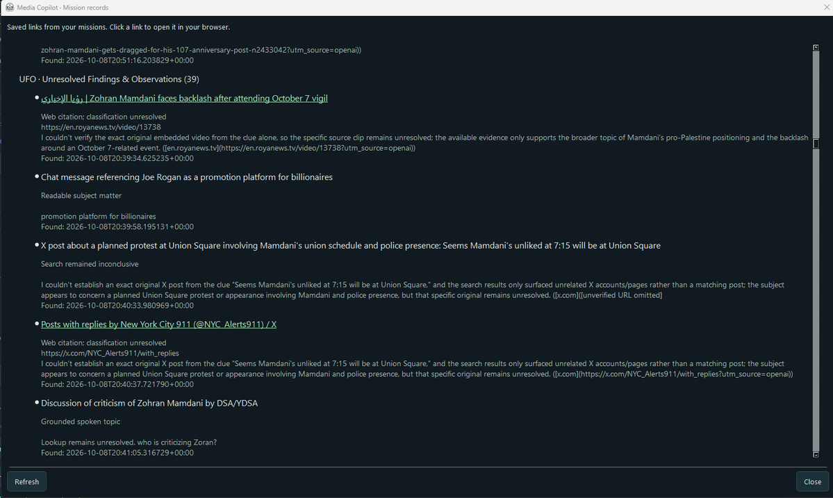 MediaCopilotSI's tweet photo. @Asmongold Mission Log from last test. Links with descriptions. https://t.co/oHj0ZDQTYl