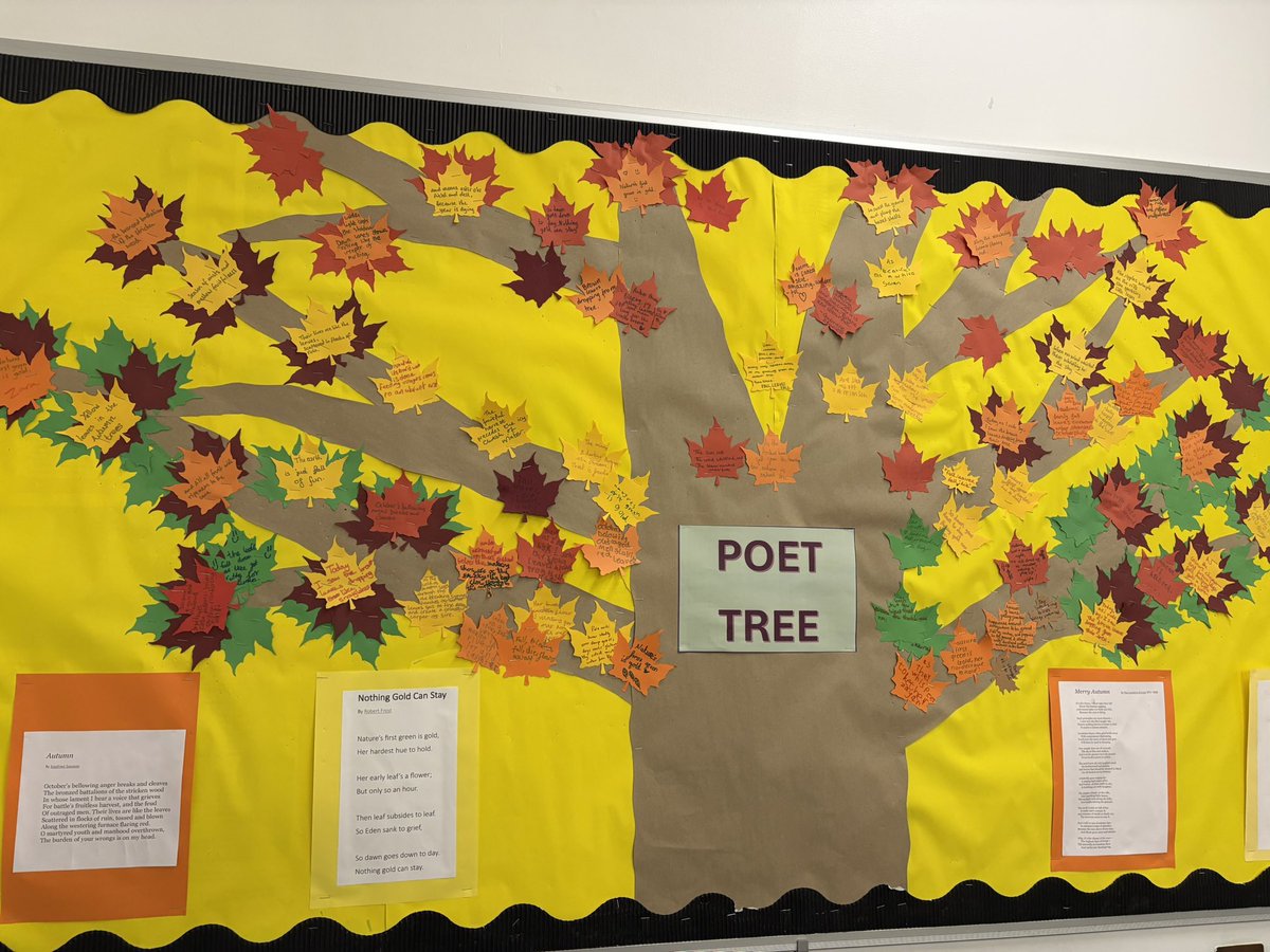 Millais_English's tweet photo. The Poet-tree is growing! #MillaisEnglish #Poetry https://t.co/lHvIu3sF3z