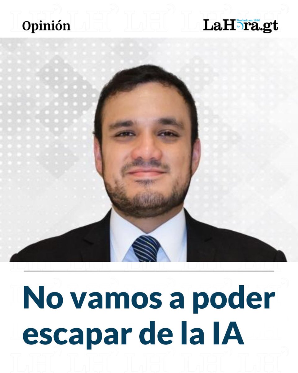 lahoragt's tweet photo. #LHOpinión | No creo que la universalización de la IA implique que sus detractores estén equivocados, –no creo que lo estén– sino porque nuestra naturaleza humana, junto con la ideología neoliberal que rige nuestra política, economía y sociedad, nos incentiva agresivamente a adoptarla. 📌 https://t.co/dvj9T8AKU7