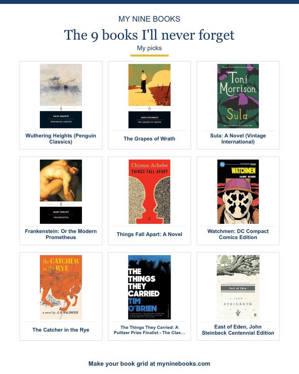 jlm4eva's tweet photo. The 9 books that defined me https://t.co/wkrEJy75jq