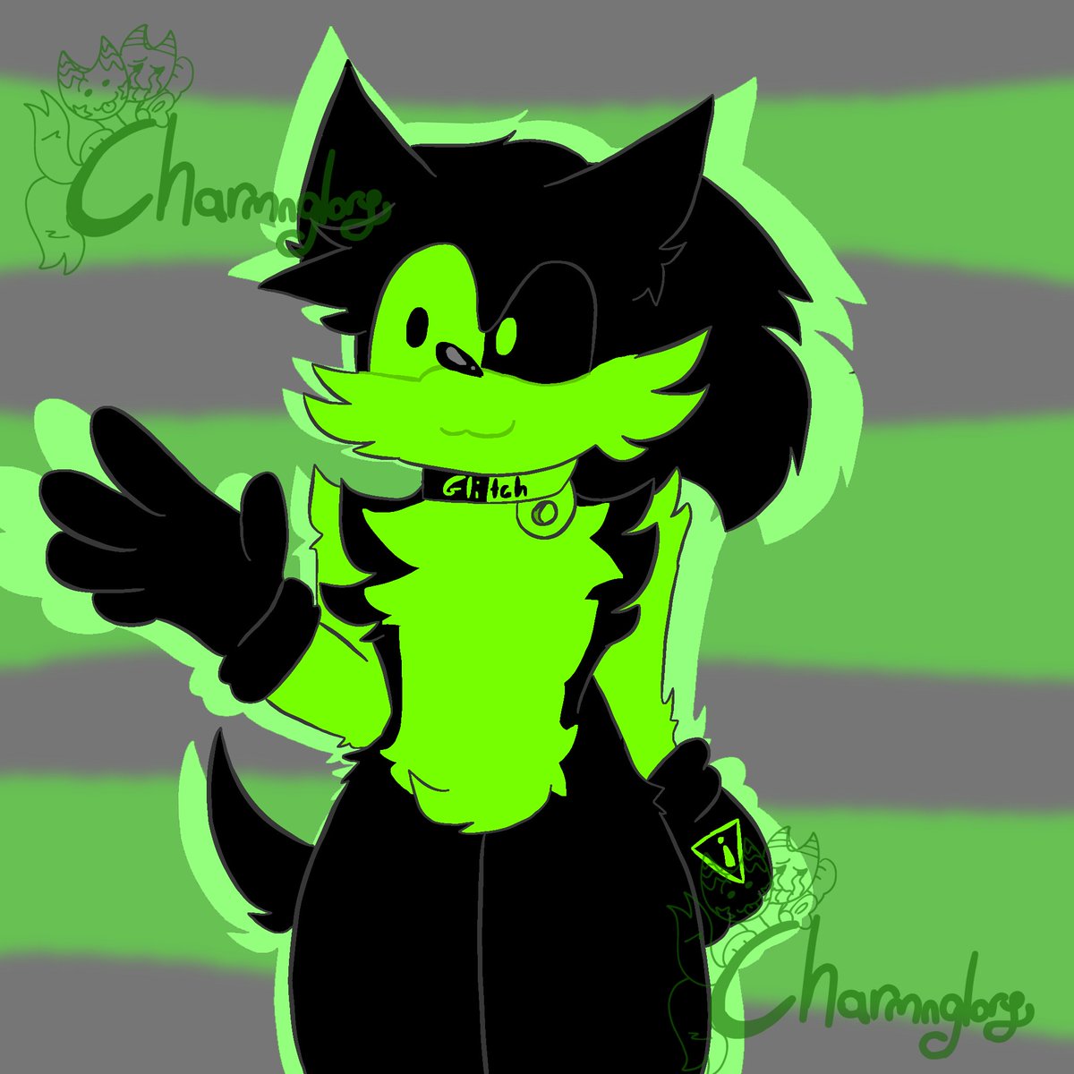 charmnglory's tweet photo. @Phantomwolf05th here's my boi glitch :3 https://t.co/r3kpQuy0Io