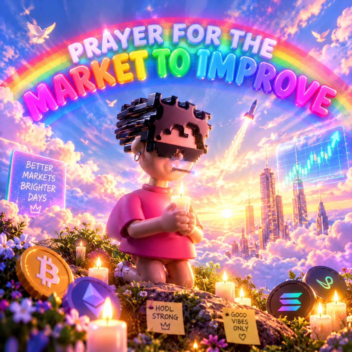 Kovacevich0's tweet photo. Hey everyone, we know the market hasn't been doing well lately. Let's start a prayer chain to turn things around.🙏📈

Who's in? Drop a🙏in the comments!🚀 https://t.co/vxx1hvUMDL