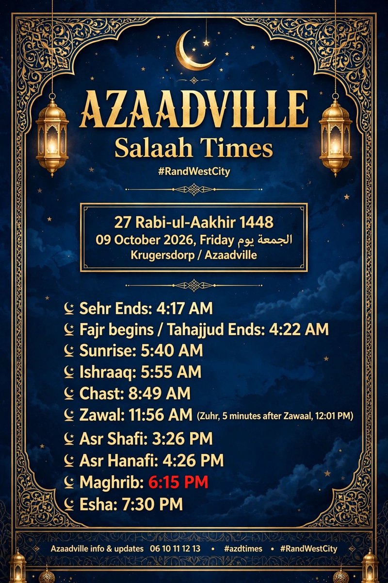 azdinfo's tweet photo. #AzdTimes
#Azaadville 
#Randfontien 

https://t.co/4oIirH5ZnO https://t.co/2d9737QipF