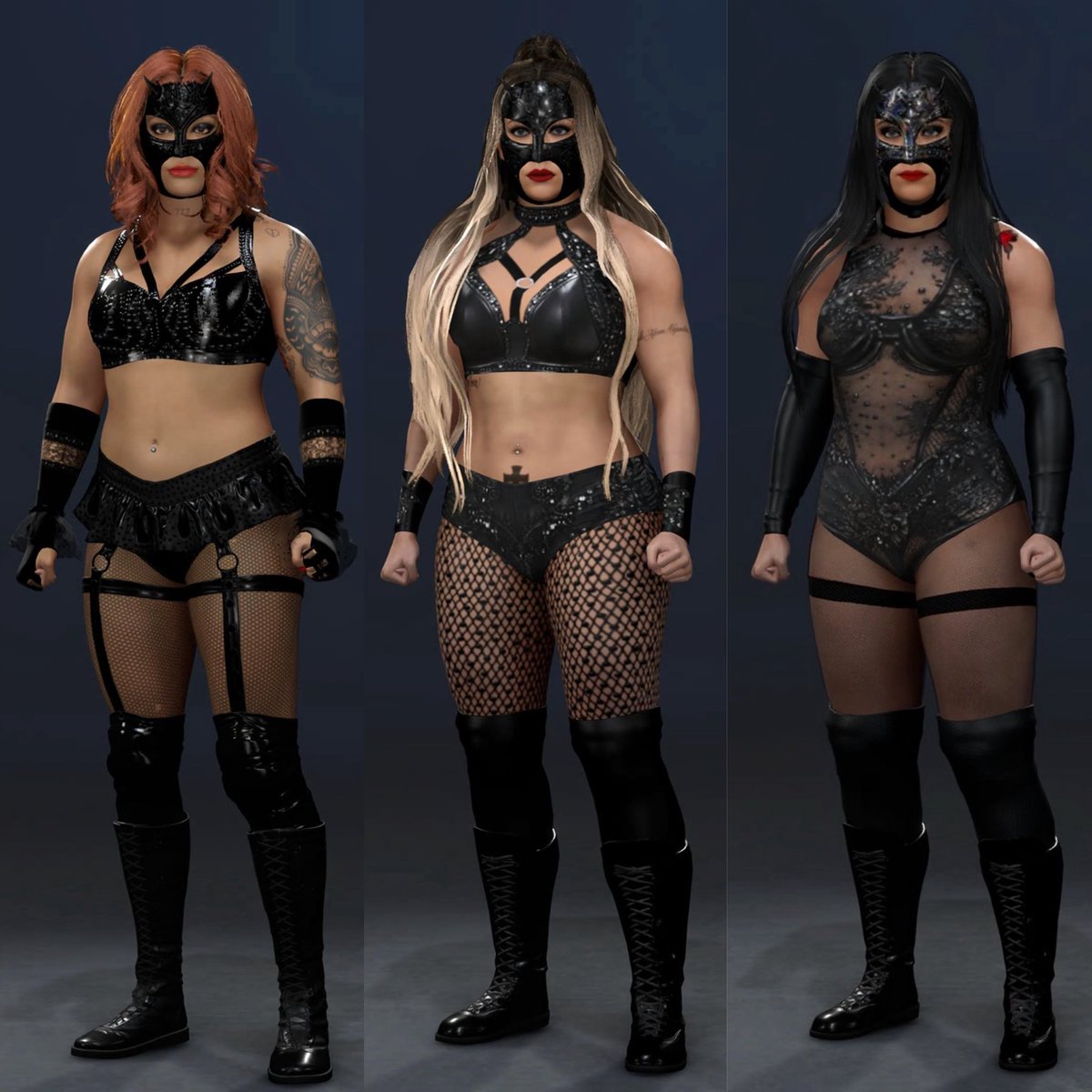 aaronvr40_'s tweet photo. LAS TOXICAS 🔥
Flammer ( @LadyFlammer ) La Hiedra ( @LaHiedraAAA ) &amp; Lady Maravilla ( @LadyMaravillAAA ) World’s Collide’26 gears are now on #WWE2K26 CC <3
CAWS by: @blenkkrieger 
*Available on consoles* 
Hashtags:
#Flammer
#LaHiedra
#LadyMaravilla https://t.co/KX3ehjCc4R