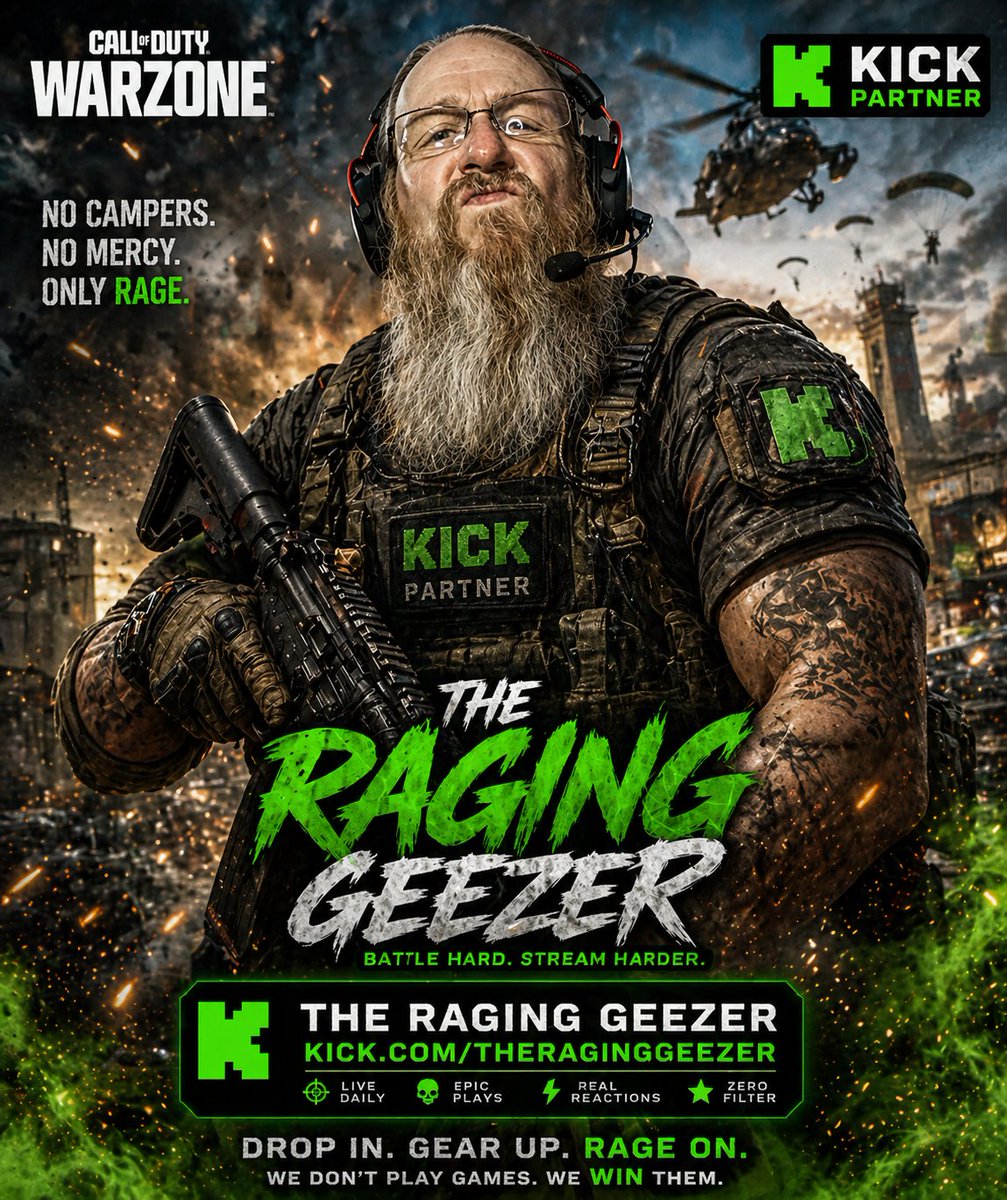 RagingGeezer's tweet photo. Boots on the ground in Warzone!! #OPZERO #PICKKICK #ChillVibes #vetsfirst #safeplace @kick @Club @KickCommunity @KickRetweetz @Kickpromoting
https://t.co/xdiLlWUoej
Come hang out with good vibes and an awesome community. https://t.co/JuZgesrwfD