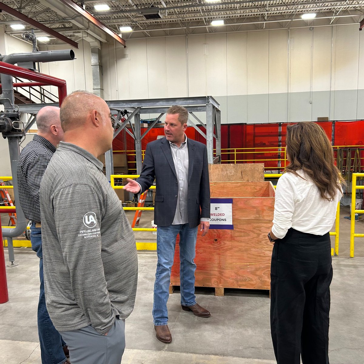 Michele_Tafoya's tweet photo. Great to tour Steamfitters Pipefitters Local 455 and see firsthand the skill, training, and craftsmanship that keep Minnesota’s economy moving.

Our skilled trades are essential to Minnesota’s future. In the U.S. Senate, I’ll fight to expand career and technical education, strengthen apprenticeship programs, and ensure more Minnesotans have the opportunity to build good careers, support their families, and get ahead through hard work.