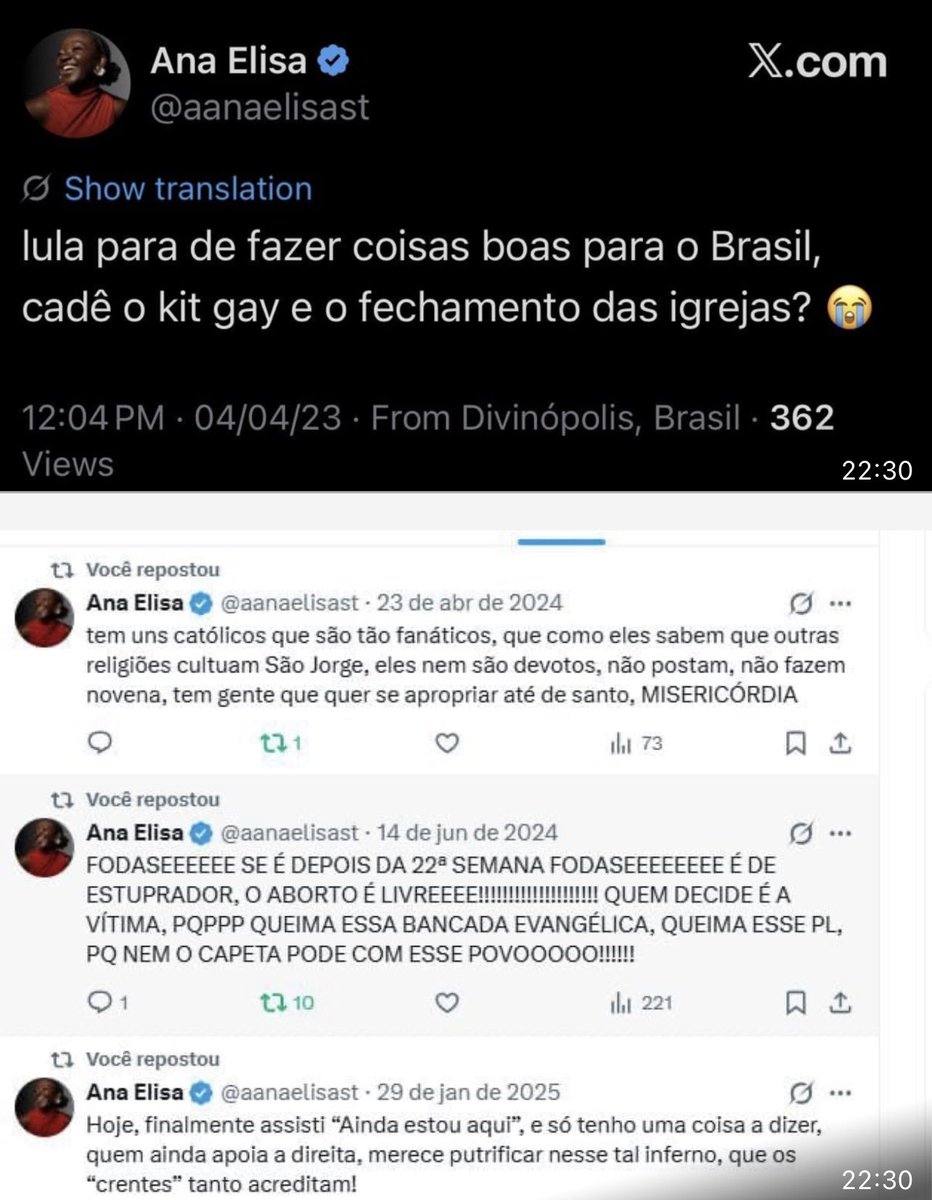patyarqt's tweet photo. Ana Elisa, nova coordenadora do Lula é cheia de preconceitos hein; a intolerância religiosa então.... 🤔 https://t.co/YLbaUEwEpZ
