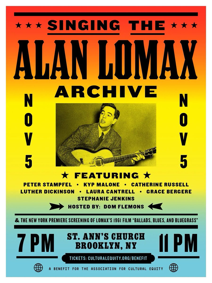 LiveONE_TV's tweet photo. John Lomax traveled the South, Appalachia, visiting farms and prisons recording the unspoilt voices of people who still sang America’s oldest songs.

In 1933, he put a 315-pound disc recorder in the trunk of his car that cut grooves directly into aluminum discs and took his son Alan with him across the country.

Alan Lomax, in his own field ethnography work, recorded Muddy Waters before he was famous.

Those field recordings—are in the thousands and cover decades of American songs from the heart.

Today, the archives are kept in the Library of Congress. 

Many Lomax recordings are on YouTube.

Tickets: https://t.co/mkcxaqOG5O