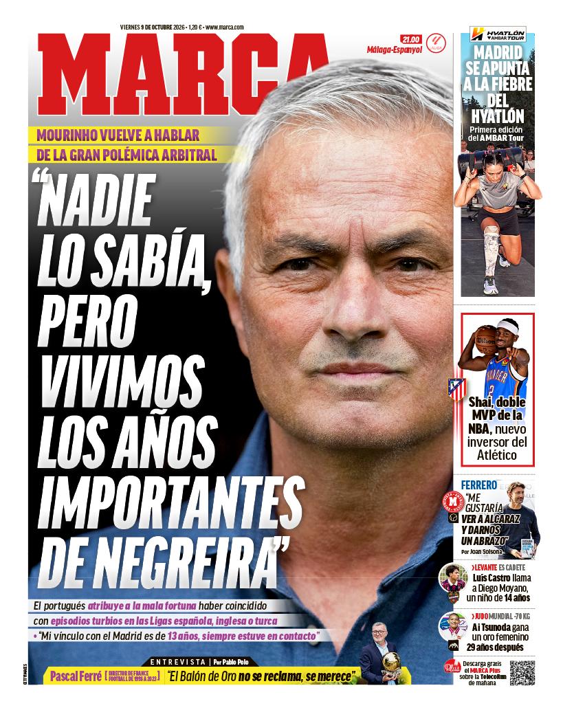 marca's tweet photo. #LaPortada 🗞️ “Nadie lo sabía, pero vivimos los años importantes de Negreira” https://t.co/fjt4Ww7mdL