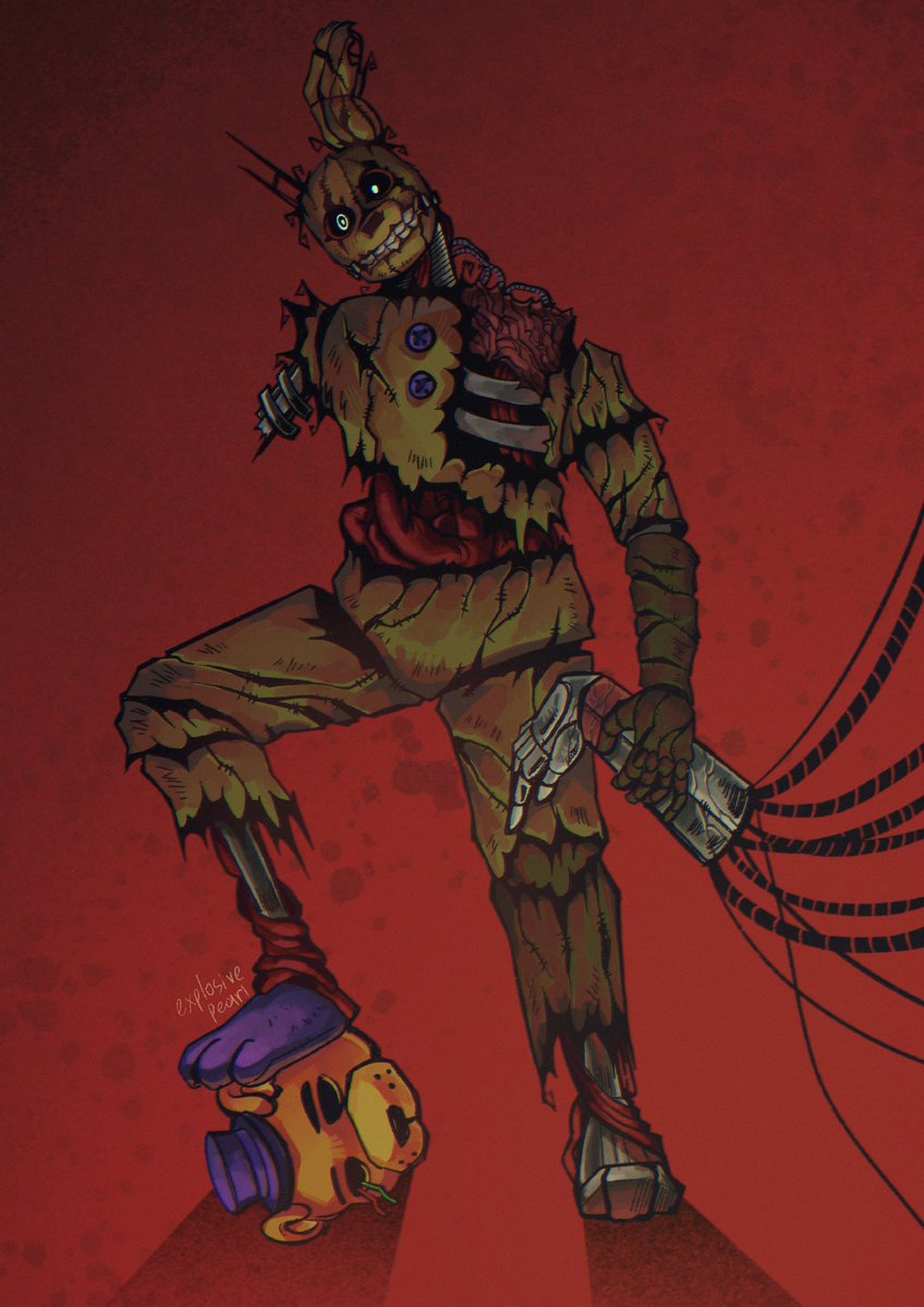 explosivepearl's tweet photo. my scraptrap design again #fnaf https://t.co/M3d5TUx2gJ