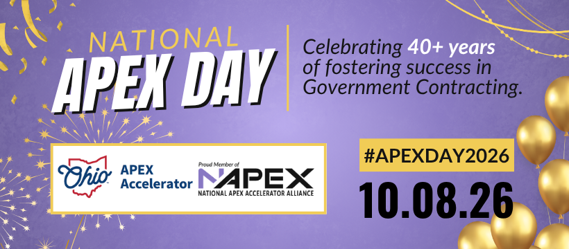 OhioDevelopment's tweet photo. Part of a nationwide network, the 11 Ohio APEX Accelerator locations help local businesses compete for federal, state, and local government contracts. On National APEX DAY we celebrate their hard work and dedication to helping Ohio's businesses succeed. https://t.co/7bd5E0zXLN