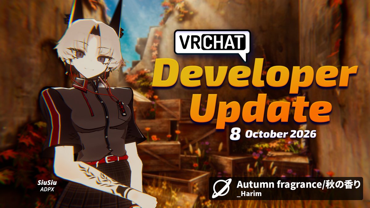VRChat's tweet photo. Hello? Is anyone there? 

Oh. it's just the voices. 

It's time for the Oct 8 2026 Dev Update! 

Read about our Voice Audio Rework, an update for the Steam Frame for standalone VRChat use, upcoming Creators-focused changes, &amp; more! 

https://t.co/bnhcGM2zT4 https://t.co/qdsl7qs6wQ