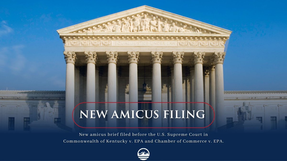 MSLF's tweet photo. Mountain States Legal Foundation has filed a new amicus brief with the U.S. Supreme Court in a case challenging the Environmental Protection Agency’s authority to revise national air-quality standards.
MSLF is asking the Court to review whether the EPA can revise these standards earlier or more frequently without following the “thorough review” process required by federal law.
The outcome could have significant implications for Western states, where federal air-quality standards affect energy, mining, agriculture, infrastructure, forest management, and other natural-resource activities.

Stay up to date and read the brief here: https://t.co/oh53cSqIxk