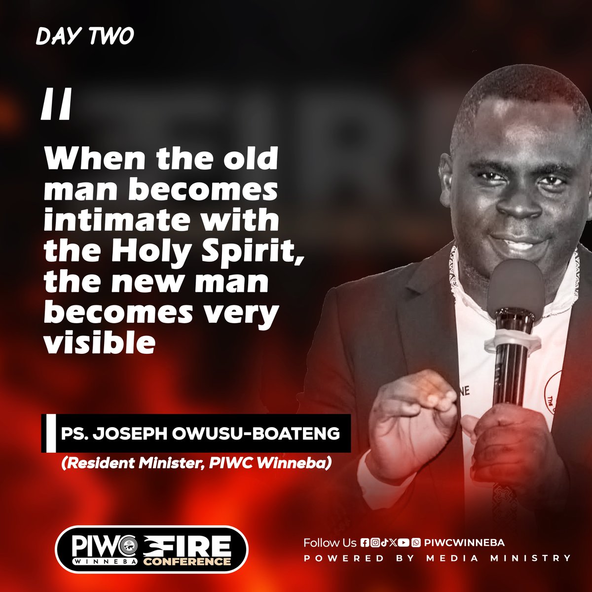 piwc_w's tweet photo. Don't just desire the Holy Spirit's power. Pursue His presence, build intimacy with Him and let your life reveal His character

| #PossessingTheNations | #piwcwinneba | #FireConference |

➖➖➖➖➖➖➖➖
> Powered By: 
> Media Ministry https://t.co/vVp5rhw6DU