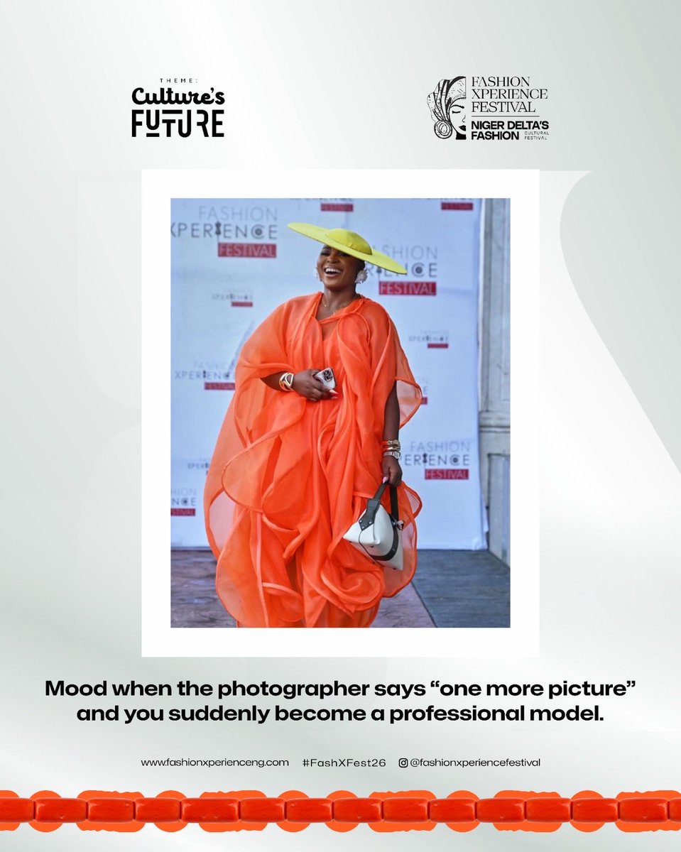 FashionxFest's tweet photo. Let's have your mood in the comment
session
#fashionxperience
#fashion #fashionXFest26
#culturefuture https://t.co/OarmM0k5fk