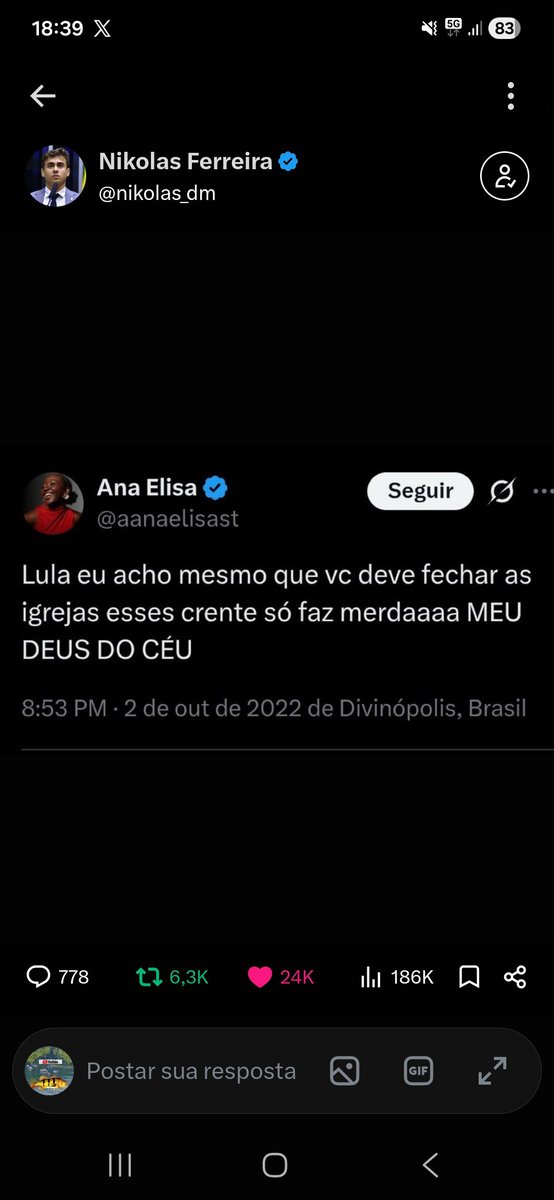 DiversosComedia's tweet photo. Olha como a esquerda ODEIA os cristãos. Povo brasileiro NÃO VOTEM no LULA. https://t.co/wAA5xiFulr