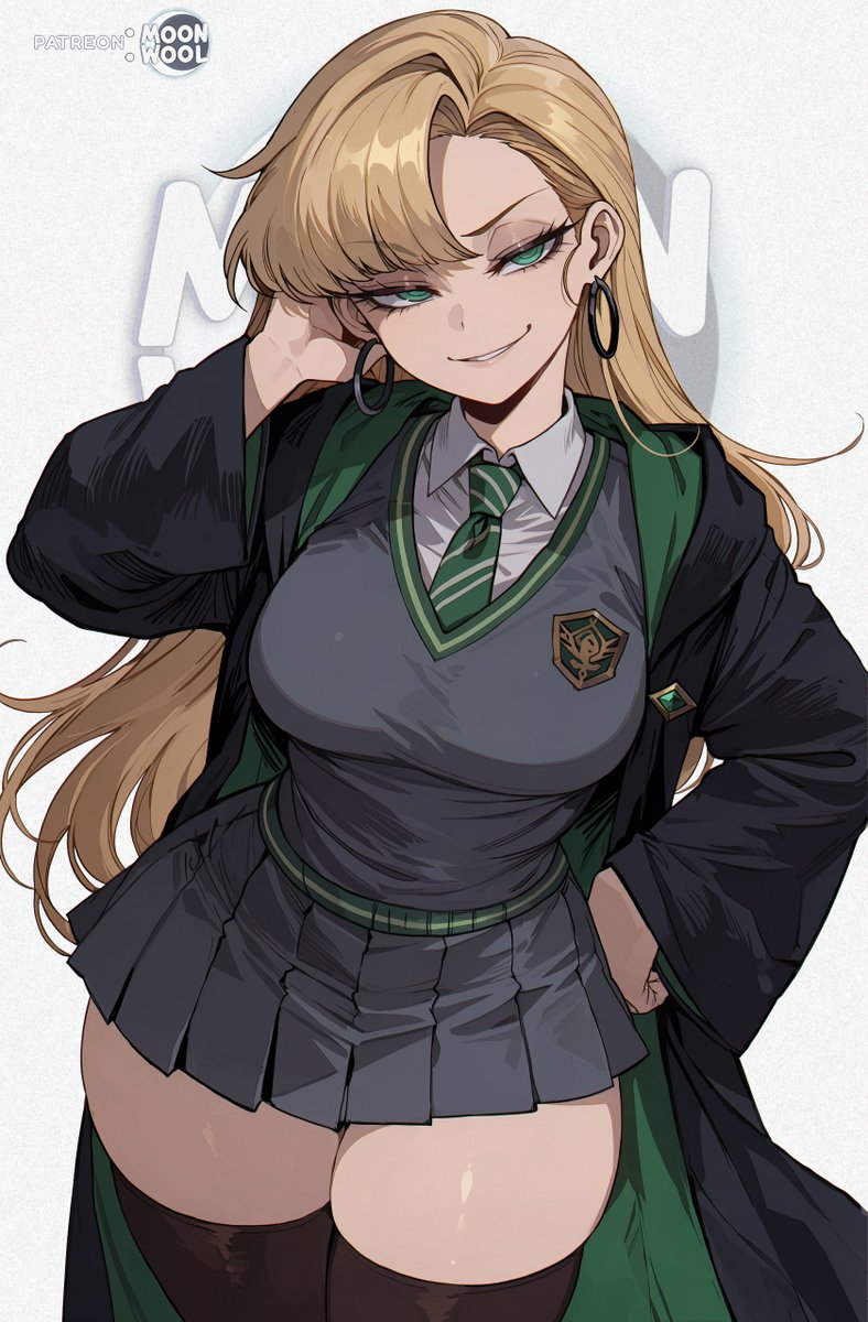 MoonwoolBranch's tweet photo. Draco "Malfoid" (Genderswap) | Sfw 💚🐍 https://t.co/nv5mKqFfLo