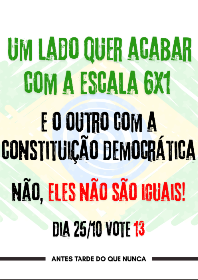 acabrafala's tweet photo. Escolha o lado certo, dia 25 vote 13!

#OUTUBROVERMELHO13
#Lula2026étetra
#Eleicões2026 https://t.co/b91krT5Zpb