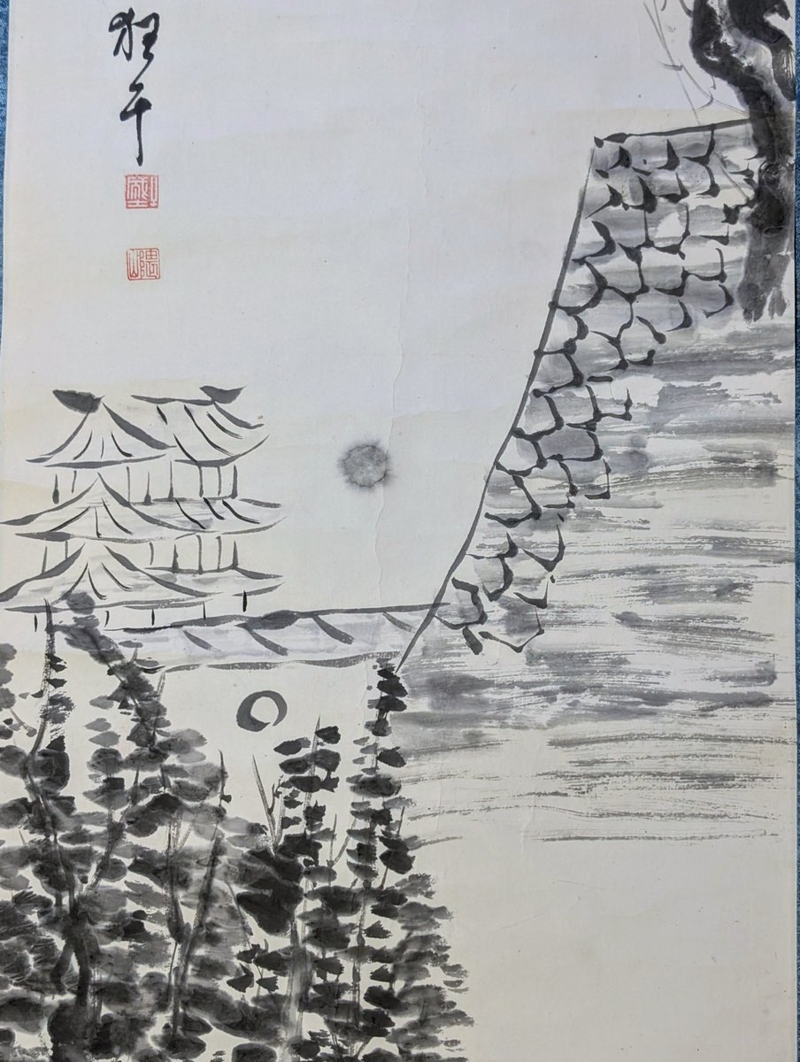 g2tqya's tweet photo. 谷干城　熊本城画賛

「薩海の妖気　地を捲き生ず
硝煙弾雨　鬼神をも驚す　　
今天は霽て風潮穏な如し　
皓月は秋高く銀杏城」

谷干城は土佐藩士。戊辰戦争では迅衝隊大監察として活躍。西南戦争では熊本鎮台司令長官として熊本城を守りぬいた。谷は熊本城籠城戦後も部隊を率いて各地を転戦十月六日 https://t.co/cMQOXr5g2e