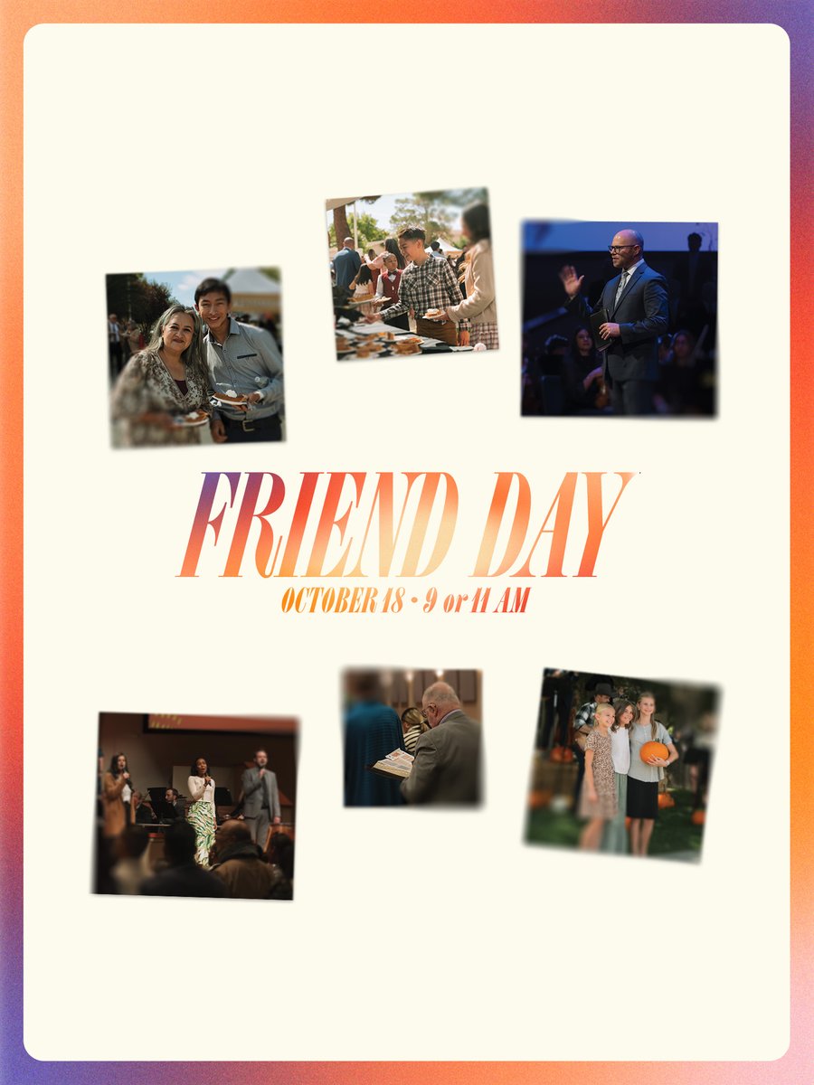 lbc_today's tweet photo. Friend Day is coming Sunday, October 18! Join us at 9:00 or 11:00 AM for a special service filled with encouraging music, Bible preaching, and the joy of being together. It’s a great Sunday to bring someone with you and introduce them to the community you love. https://t.co/08FGNoERPr